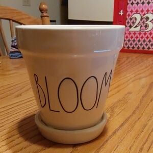 Rae Dunn Artisan Collection White Ceramic Planter